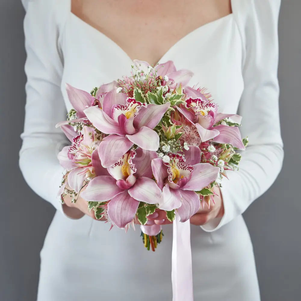 214564 Букет невесты из орхидеи